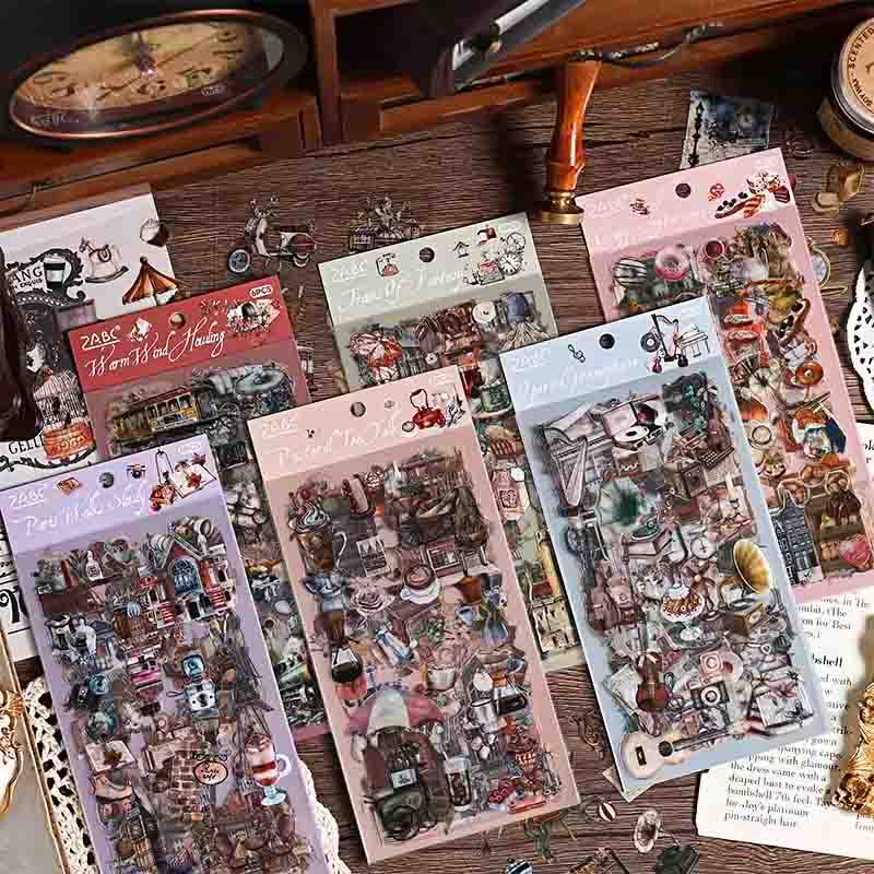 ZABC Literary Retro PET Sticker JMXJ-6