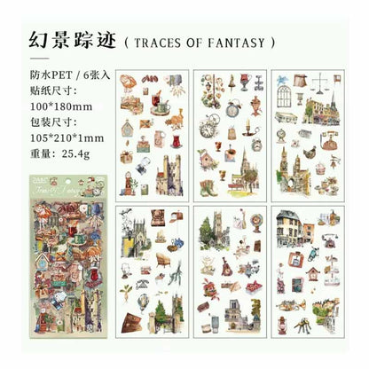 ZABC Literary Retro PET Sticker JMXJ-6