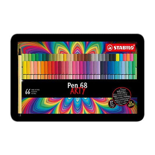 Stabilo | Arty | Pen 68 | Metal Box Of 66 Pcs