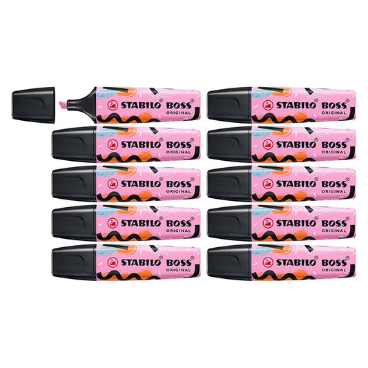 Stabilo | Boss Original Highlighter Pen| Frozen Fuchsia | Pack Of 10 Pcs