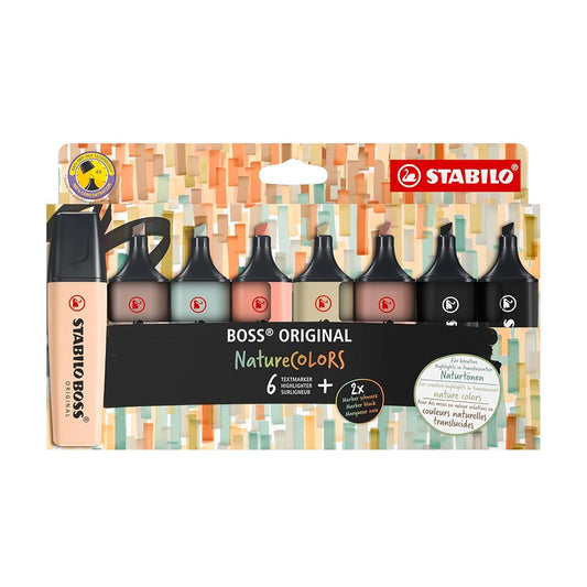Stabilo | Boss Original Highlighter | Nature Colors | Pack of 8 Colours