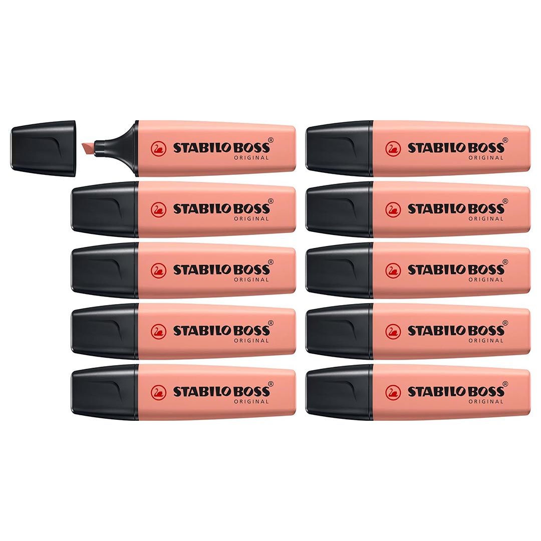 Stabilo | Boss Original Highlighter | Nature Colors | Sienna | Pack Of 10