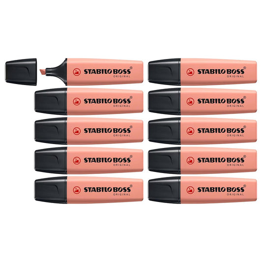 Stabilo | Boss Original Highlighter | Nature Colors | Sienna | Pack Of 10