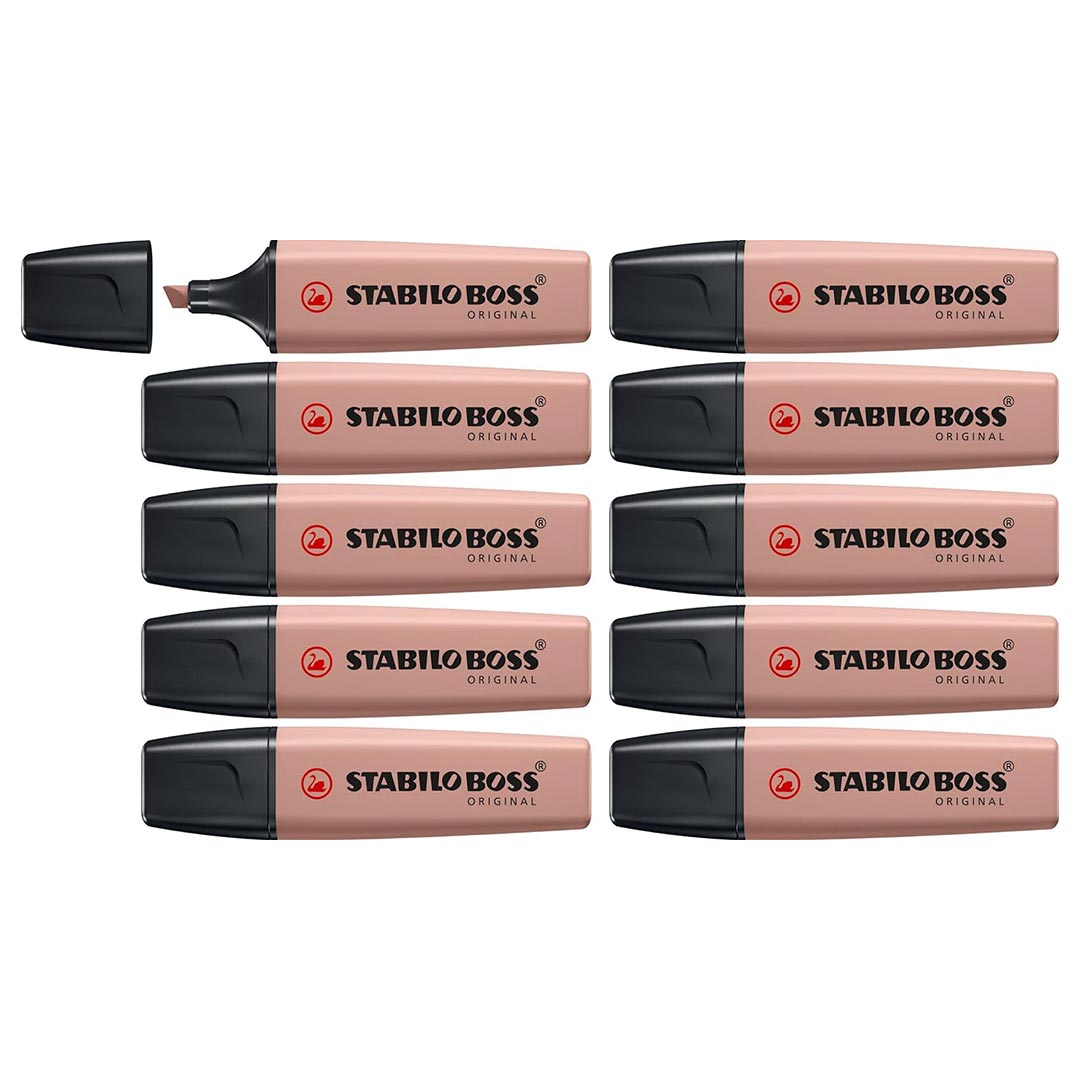 Stabilo | Boss Original Highlighter | Nature Colors | Umber | Pack Of 10