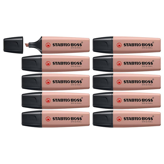 Stabilo | Boss Original Highlighter | Nature Colors | Umber | Pack Of 10