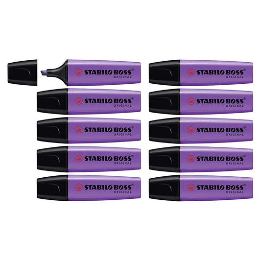 Stabilo | Boss Original Highlighter Pen| lavender| Wallet Of 10 Pcs