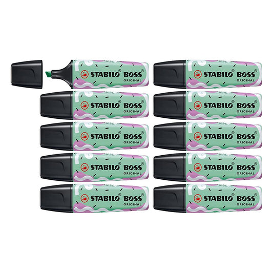 Stabilo | Boss Original Highlighter Pen| Mint Green | Pack Of 10 Pcs