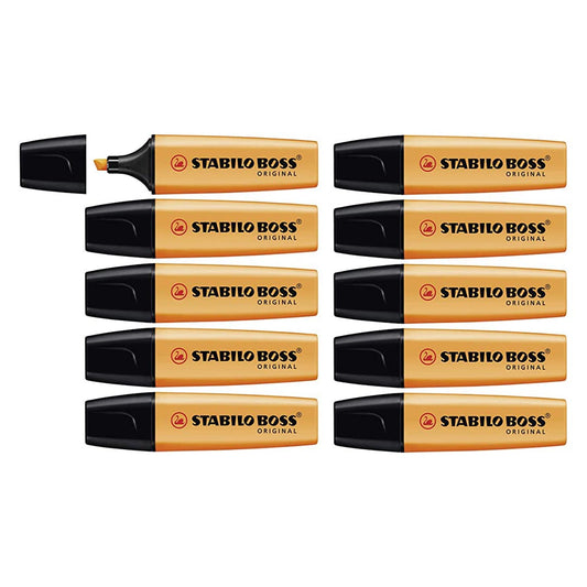 Stabilo | Boss Original Highlighter Pen| Orange | Wallet Of 10 Pcs