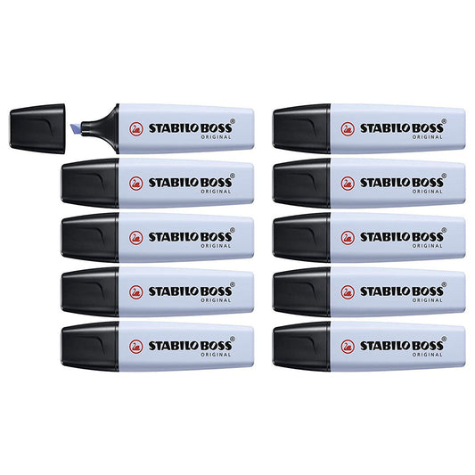 Stabilo | Boss Pastel | Cloudy Blue | Pack Of 10 | Highlighter Pen
