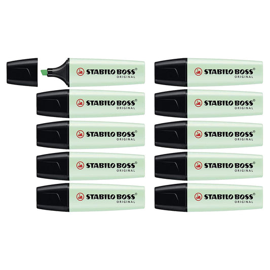 Stabilo | Boss Pastel | Mint | Pack Of 10 | Highlighter Pen