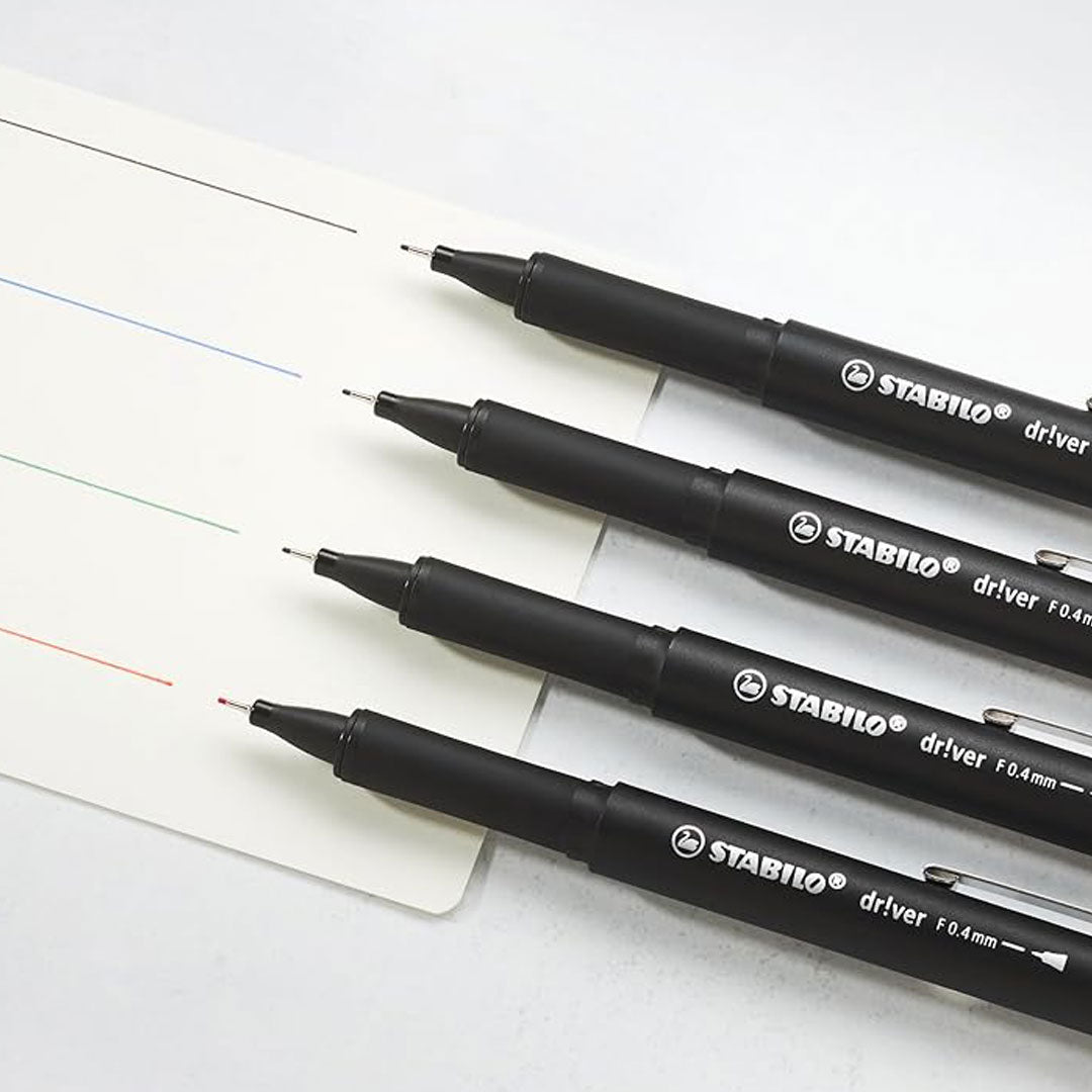 Stabilo | dr!ver Series | Premium Fineliner | 0.4mm | Fine | Blue
