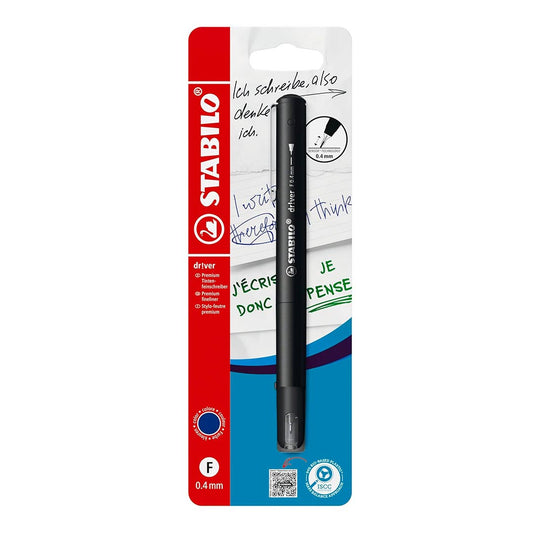 Stabilo | dr!ver Series | Premium Fineliner | 0.4mm | Fine | Pack of 1 | Blue