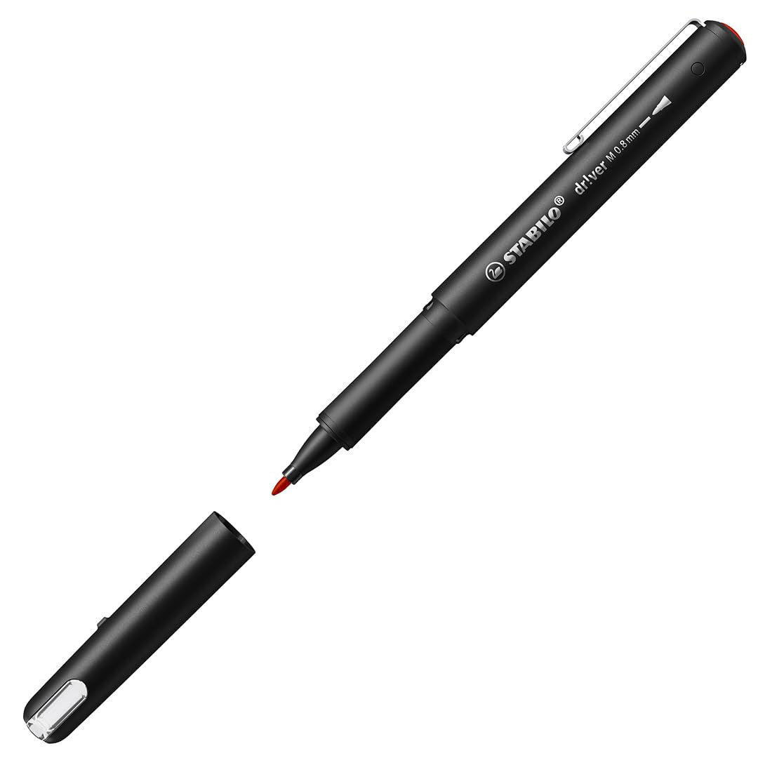 Stabilo | dr!ver Series | Premium Fineliner | 0.8mm | Medium | Red