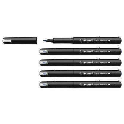 Stabilo | dr!ver Series | Premium Fineliner | Medium | Pack of 5 | Blue