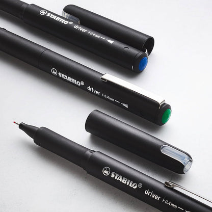 Stabilo | dr!ver Series | Premium Fineliner | Pack of 5 | Black
