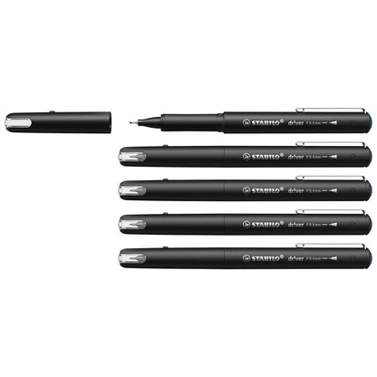 Stabilo | dr!ver Series | Premium Fineliner | Pack of 5 | Blue