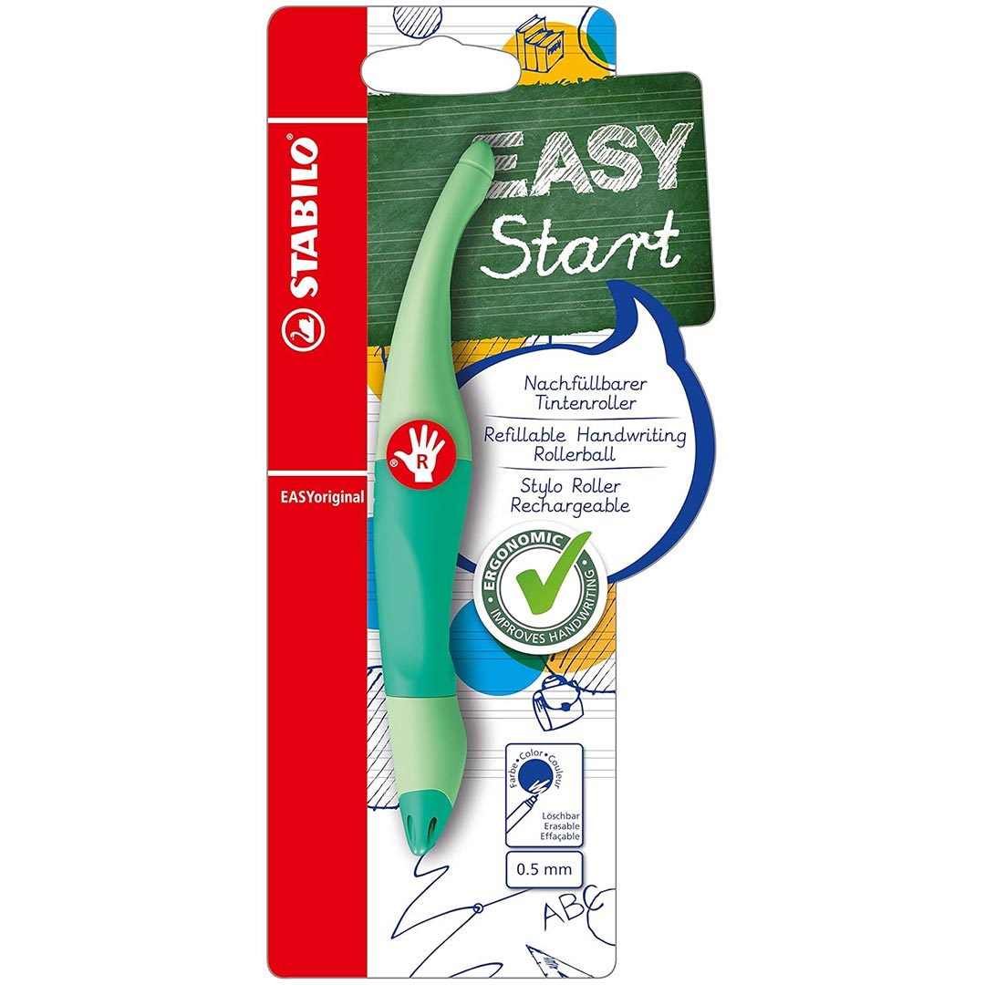Stabilo | Easy Original | Pastel | Roller Ball Pen | Right Handed | Hint of Mint | Pack of 1