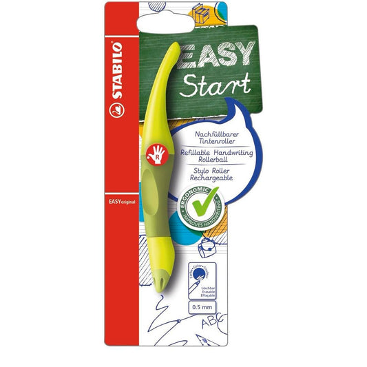 Stabilo | Easy Original | Pastel | Roller Ball Pen | Right Handed | Lime Green | Pack of 1