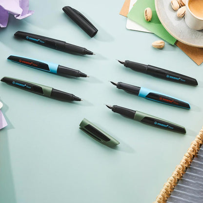 Stabilo | Flow | Ballpoint Pen | Black | Pack of 1 | Including Blue Refill | 0.5mm