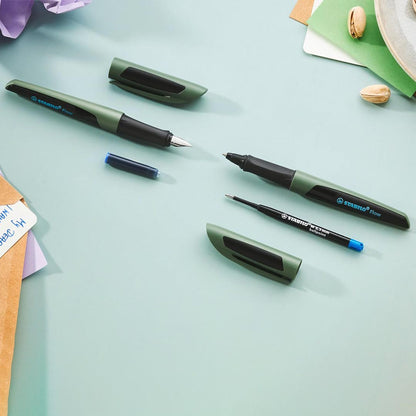 Stabilo | Flow | Ballpoint Pen | Black | Pack of 1 | Including Blue Refill | 0.5mm