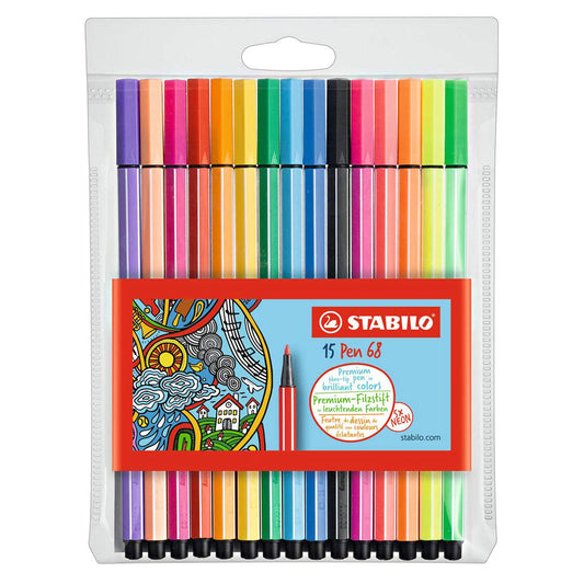 Stabilo | Pen 68 | Pack Of 10+5 Neon