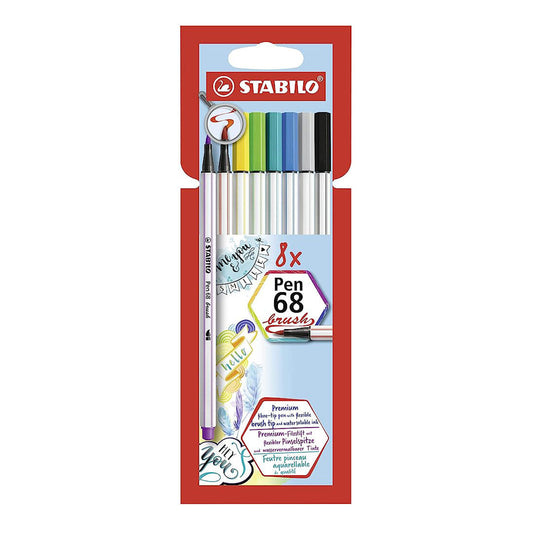 Stabilo | Pen 68 | Brush | Pack of 8