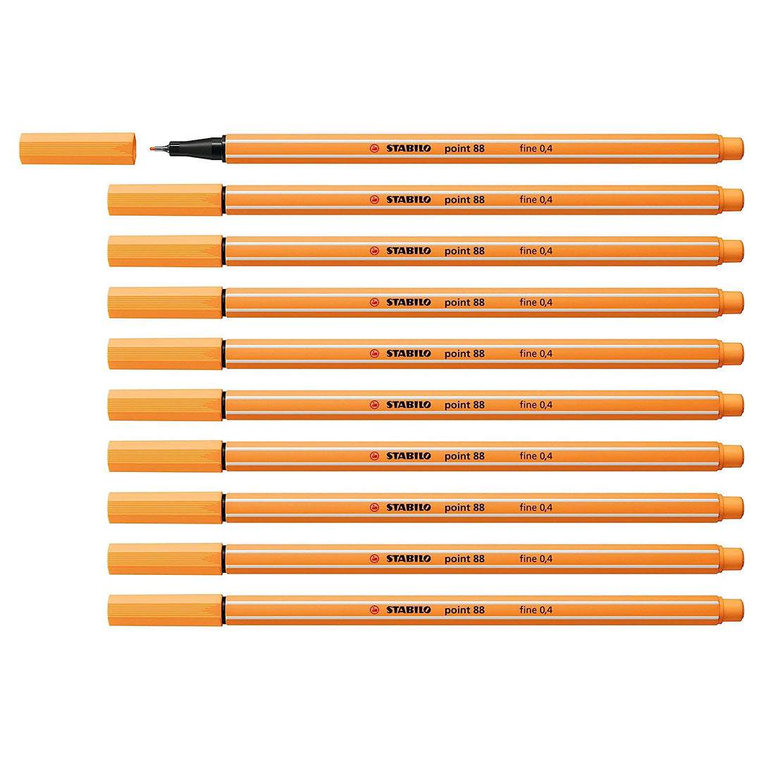 Stabilo | Point 88 | Fineliner | Papaya | Pack Of 10