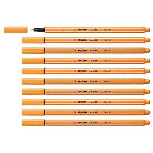 Stabilo | Point 88 | Fineliner | Papaya | Pack Of 10