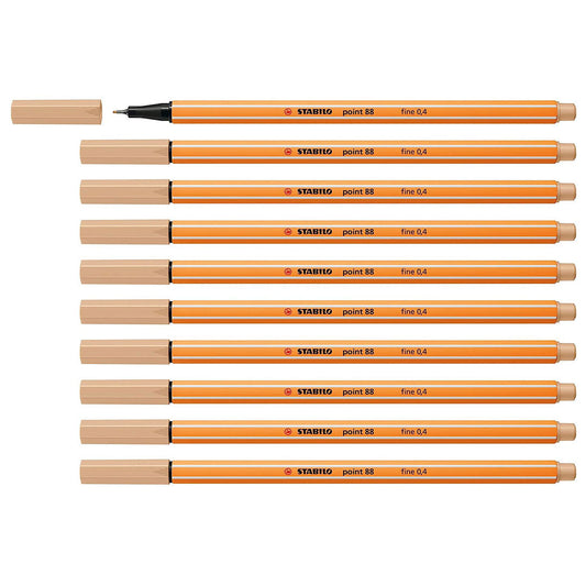 Stabilo | Point 88 | Fineliner | Beige | Pack Of 10