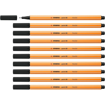 Stabilo | Point 88 | Fineliner | Black | Pack Of 10
