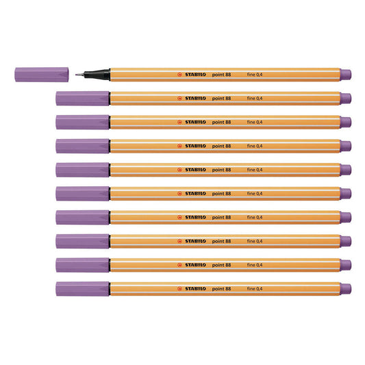 Stabilo | Point 88 | Fineliner | Grey Violet | Pack Of 10