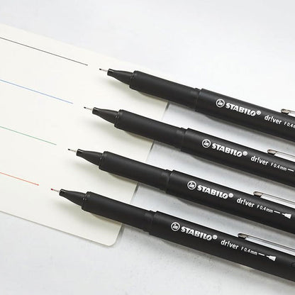 Stabilo | Premium Fineliner dr!ver | Fine | Pack Of 5 | Green