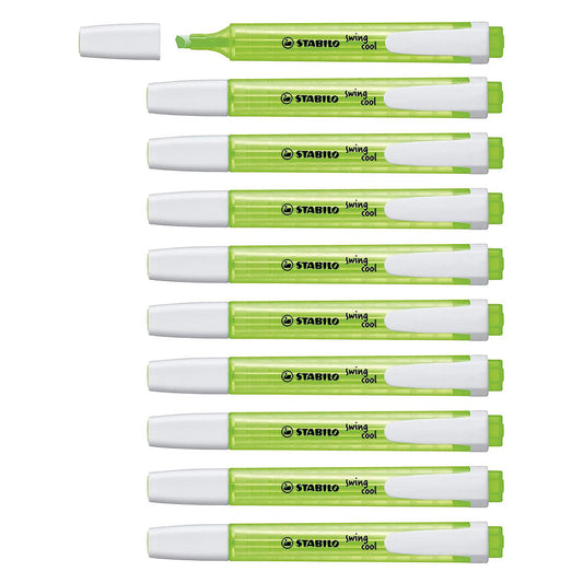 Stabilo | Swing Cool | Green | Pack Of 10Pcs | Highlighter Pen