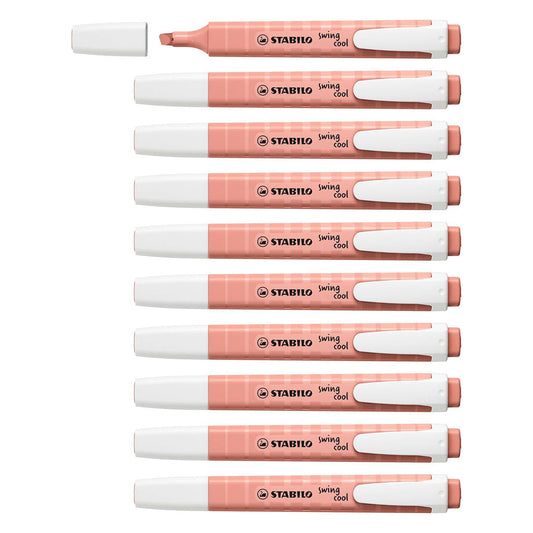 Stabilo | Swing Cool | Nature Colors | Sienna | Pack Of 10 | Highlighter Pen