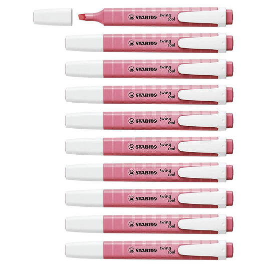 Stabilo | Swing Cool | Pastel | Cherry Blossom Pink | Pack Of 10Pcs | Highlighter Pen