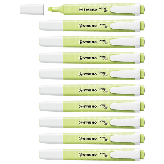 Stabilo | Swing Cool | Pastel | Dash Of Lime | Pack Of 10Pcs | Highlighter Pen