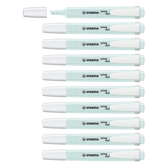 Stabilo | Swing Cool | Pastel | Turquoise | Pack Of 10Pcs | Highlighter Pen